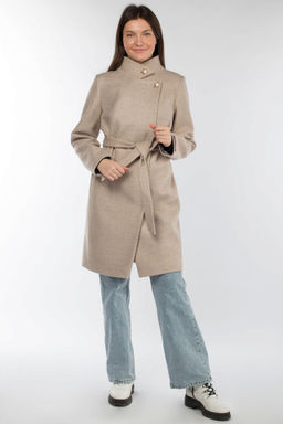 01-10257 Пальто женское демисезонное (пояс)