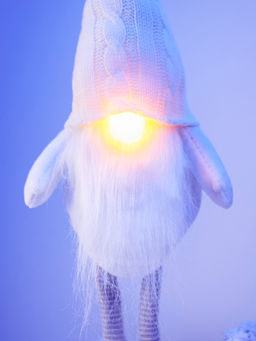 Фигура текстиль «Гном в белом» 55 см, 1 LED, от батареек AG13×3, свечение тёплое белое