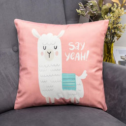 Наволочка декоративная Этель Лама 40х40 см, велюр  фото 9