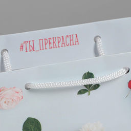 Цена за 2 шт. Пакет подарочный ламинированный, упаковка, «Ты прекрасна», MS 18×23×8 см