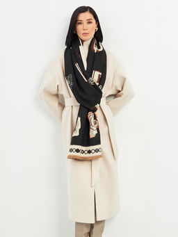 в составе ШЕРСТЬ и КАШЕМИР Большой, мягкий, теплый двусторонний палантин - Tantino фото 13