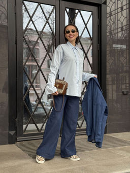 Брюки AURA 4173-176 темно-синий деним