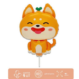 Цена за 2 шт. Воздушный шар фольгированный 19" «Лисичка», фигура, для палочки