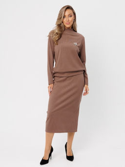 Костюм женский К-242 (лапша Софт г/к) Бежевая