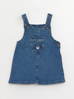 Nak?? Detayl? K?z Bebek Jean Elbise