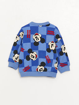 Bisiklet Yaka Mickey Mouse Bask?l? Erkek Bebek Pantolon ve Sweatshirt Tak?m 2li - Waikiki фото 3