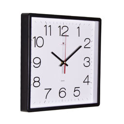 Часы настенные, интерьерные, бесшумные, 30×30 см, черные