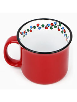 Кружка керамическая, новогодняя «Гирлянда», 450 мл