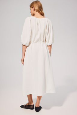 Vestido de algodon con cordon de ajuste - H&m фото 3