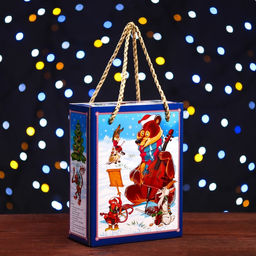 Подарочная новогодняя коробка «Квартет», упаковка, 16.5×7.9×20.8 см