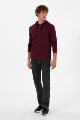 Erkek Bordo Basic Sweatshirt Sepette S_rpriz _ndirim - U.s. polo assn фото 4