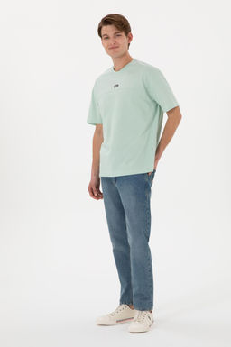 Erkek Comfort Fit Bisiklet Yaka Su Ye_ili Ti__rt Sepette S_rpriz _ndirim - U.s. polo assn фото 5