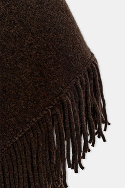 FRINGED KNIT CAPE - Zara фото 8