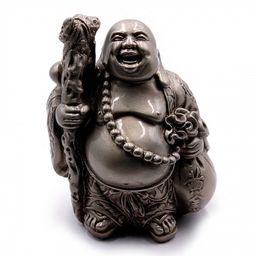 Фигурка Фен Шуй Хотей с посохом наделяет людей счастьем процветанием и изобилием 15см 0.95кг ХРУПКОЕ