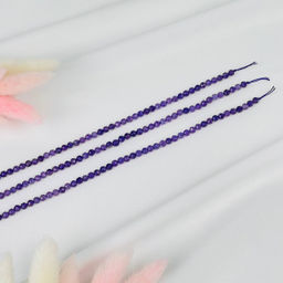 Бусины для украшений из Аметиста (96 бусин) 39 см