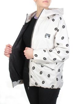 ZW-2166-C WHITE Куртка демисезонная женская BLACK LEOPARD (100 гр.синтепона)