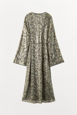SEQUIN AND BEADED EMBROIDERED KIMONO - Zara фото 6