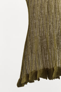 TOP PUNTO TIRANTES TEXTURA / Khaki - Zara фото 6