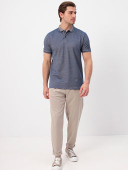 Джемпер мужской с воротником поло короткий рукав GREG G144V-PH4-OZ5 (коричневый)  фото 2