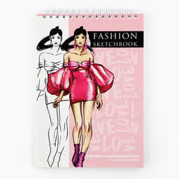 Скетчбук с шаблоном фигуры А5, 40 л «Девушка в розовом»