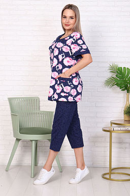 Костюм с бриджами, синий (909-1)