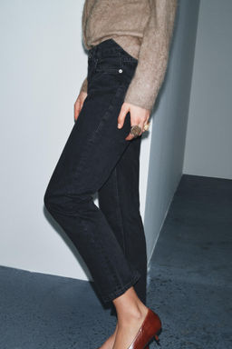 ZW COLLECTION MID-WAIST FULL LENGTH JEANS - Zara фото 32