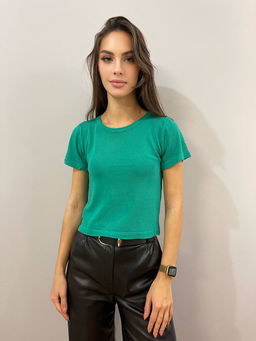 K10901 Джемпер (вязаный трикотаж) ЗЕЛЕНЫЙ