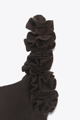 KNIT TOP WITH FLORAL STRAPS - Zara фото 9