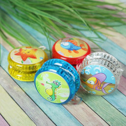 Цена за 12 шт. Йо-йо "Морские жители" световой, цвета МИКС