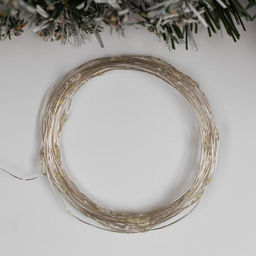 Гирлянда Нить 5 м, роса, IP65, серебристая нить, 50 LED, 8 режимов, от батареек АА?3, свечение белое - Luazon lighting фото 2