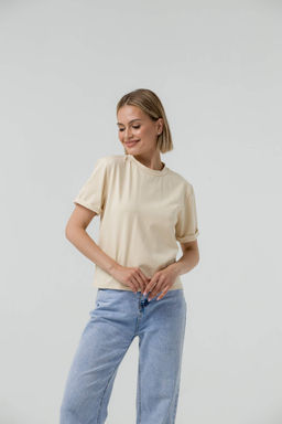Футболка высокое качество пенье 95% хлопок, 5% лайкра - Knitka wear фото 3