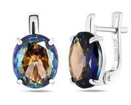 Серьги, мистик кварц синий, Полина