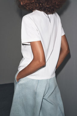 MERCERISED COTTON T-SHIRT - Zara фото 21