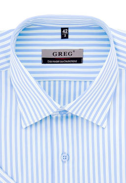 Сорочка мужская короткий рукав GREG Gb241/307/45/ZV STRETCH