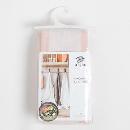 Набор полотенец «Этель», 2 шт., пудровый, 100% хлопок, 163 г/м²