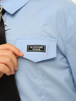 Рубашка для девочек - Синий мир фото 11