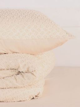 Постельное бельё LoveLife Tufting дуэт Квадрат 143*215см-2шт,230*240см,50*70см-2шт, цвет бежевый, 110 г/м