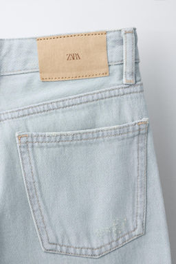 JEANS WIDE LEG ROTOS / Azul claro - Zara фото 4