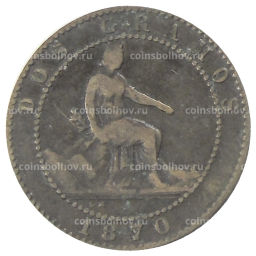 2 сентимо 1870 года Испания