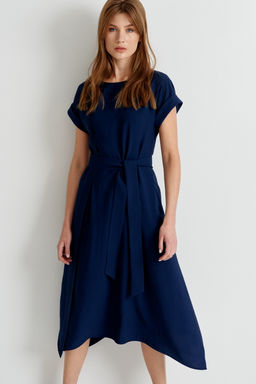 Платье из вискозы Bella (Цвет: Темно-синий)