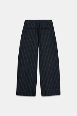 ZW COLLECTION PINSTRIPE TROUSERS WITH WOOL - Zara фото 5