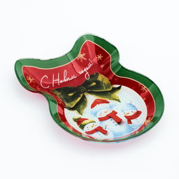 Тарелка новогодняя плоская «С Новым годом!», 13.5×18 см