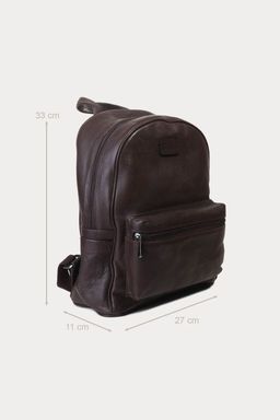 КОЖАНЫЙ ЖЕНСКИЙ РЮКЗАК ИЗ КОРИЧНЕВОЙ КОЖИ