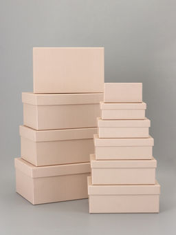 Набор подарочных коробок 10 в 1, молочный, 30×19×12 - 12×6.5×4 см