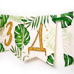 Гирлянда бумажная на ленте «С праздником»