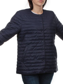 K-527 DK. BLUE Куртка демисезонная стеганая женская (70 гр. холлофайбер) - Fashion фото 2