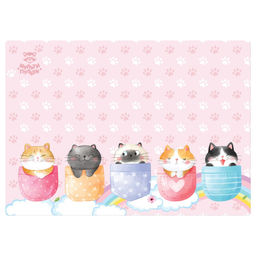 Клеенка для уроков труда Мульти-Пульти "Котики" 50*70см, с рисунком (СН_50243) ПВХ