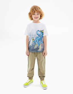 Комбинированные брюки для мальчика 241101 - Bell bimbo фото 5