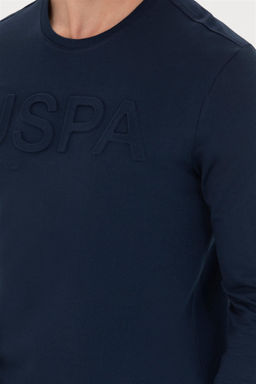 U. S. Polo Assn / Мужской темно-синий базовый свитшот - U.s. polo assn фото 7