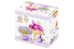 Кружка 400 мл 11,5*7,5*10,5 cм "Лаванда" NEW BONE CHINA